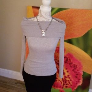 Ann Taylor silver grey sparkle metallic